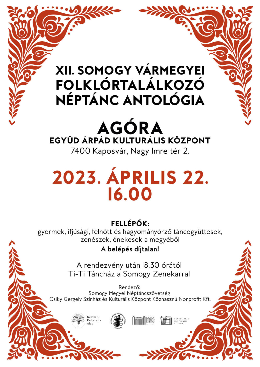 XII. Somogy Vármegyei Folklórtalálkozó Néptáncantológia